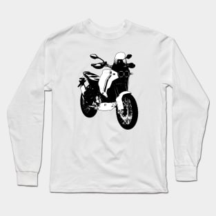 Ducati DesertX Bike Black and White Long Sleeve T-Shirt